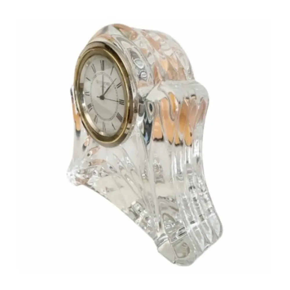 Waterford Abbey Crystal Small Quartz Desk Battery Clock